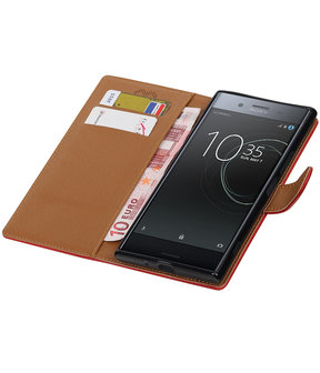 Sony Xperia XZ Premium Pull-Up booktype hoesje Rood