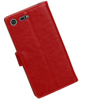 Sony Xperia XZ Premium Pull-Up booktype hoesje Rood