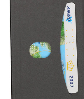 Apple iPhone 6 / 6s Plus Folio leder look booktype hoesje Zwart