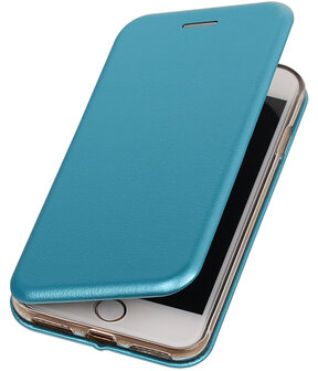 Apple iPhone 6 / 6s Plus Folio leder look booktype hoesje Blauw