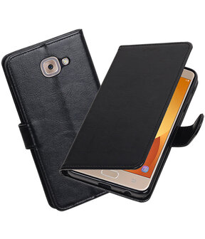 Zwart Portemonnee booktype hoesje Samsung Galaxy J7 Max