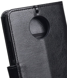 Zwart Portemonnee booktype hoesje Motorola Moto G5s