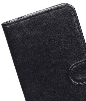 Zwart Portemonnee booktype hoesje Motorola Moto G5s Plus