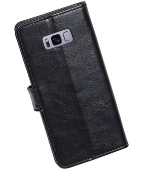 Zwart Portemonnee booktype hoesje Samsung Galaxy Note 8