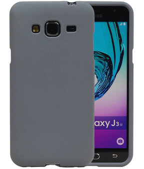 Grijs Zand TPU back case cover hoesje voor Samsung Galaxy J3