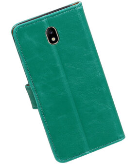 Samsung Galaxy J7 Pro Pull-Up booktype hoesje Groen