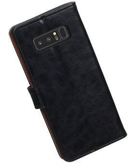 Samsung Galaxy Note 8 Pull-Up booktype hoesje zwart