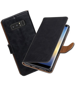 Samsung Galaxy Note 8 Pull-Up booktype hoesje zwart