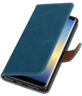 Samsung Galaxy Note 8 Pull-Up booktype hoesje blauw