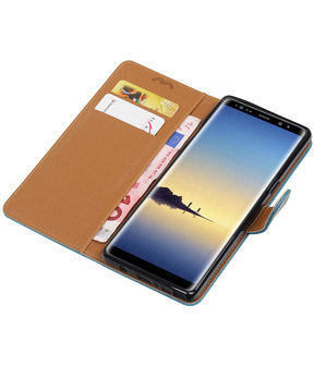 Samsung Galaxy Note 8 Pull-Up booktype hoesje blauw