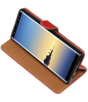 Samsung Galaxy Note 8 Pull-Up booktype hoesje rood