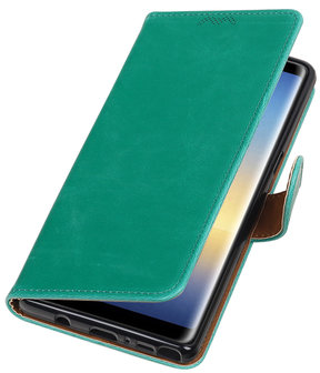 Samsung Galaxy Note 8 Pull-Up booktype hoesje groen