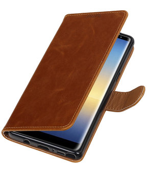 Samsung Galaxy Note 8 Pull-Up booktype hoesje bruin