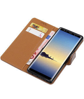 Hoesje voor Samsung Galaxy Note 8 Pull-Up booktype mocca