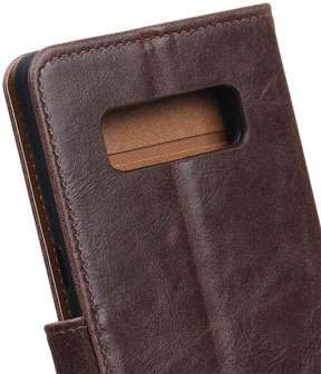 Samsung Galaxy Note 8 Pull-Up booktype hoesje mocca