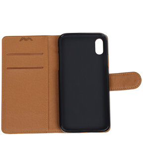 Apple iPhone X Pull-Up booktype hoesje Bruin