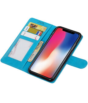 Turquoise Portemonnee booktype hoesje Apple iPhone X