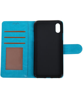 Turquoise Portemonnee booktype hoesje Apple iPhone X