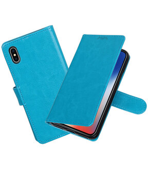 Turquoise Portemonnee booktype hoesje Apple iPhone X