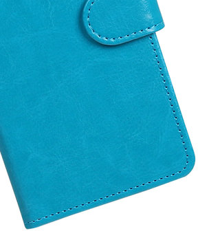 Turquoise Portemonnee booktype hoesje Motorola Moto C