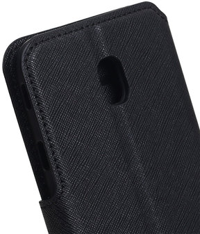Zwart Samsung Galaxy J3 2017 TPU wallet case booktype hoesje HM Book
