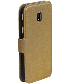 Goud Samsung Galaxy J5 2017 TPU wallet case booktype hoesje HM Book