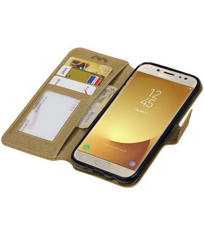 Goud Samsung Galaxy J5 2017 TPU wallet case booktype hoesje HM Book