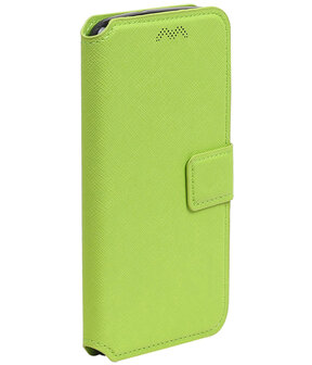 Groen Motorola Moto E4 TPU wallet case booktype hoesje HM Book