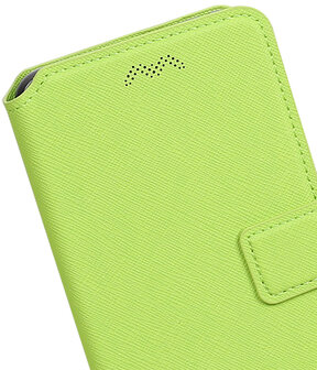 Groen Motorola Moto E4 TPU wallet case booktype hoesje HM Book