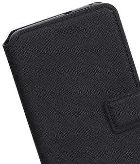 Zwart Hoesje voor Motorola Moto G5s TPU wallet case booktype HM Book