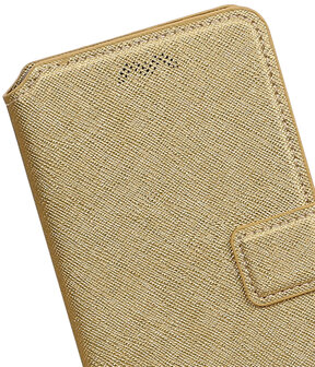 Goud Hoesje voor Apple iPhone X TPU wallet case booktype HM Book