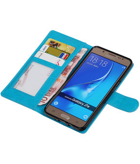 Turquoise Portemonnee booktype Hoesje voor Samsung Galaxy J7 2017 / Pro