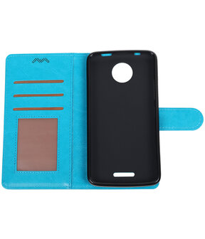 Turquoise Portemonnee booktype hoesje Motorola Moto C