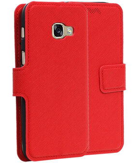 Rood Samsung Galaxy A3 2017 TPU wallet case booktype hoesje HM Book