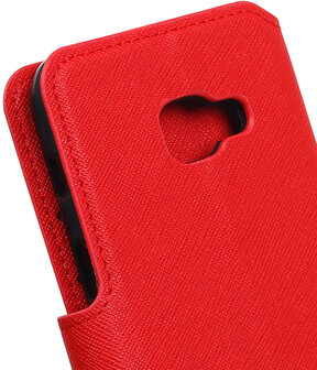 Rood Samsung Galaxy A3 2017 TPU wallet case booktype hoesje HM Book