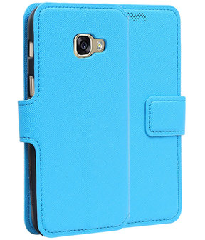 Blauw Samsung Galaxy A3 2017 TPU wallet case booktype hoesje HM Book