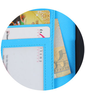 Blauw Hoesje voor Samsung Galaxy A3 2017 TPU wallet case booktype HM Book