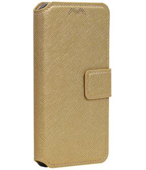 Goud Samsung Galaxy A3 2017 TPU wallet case booktype hoesje HM Book