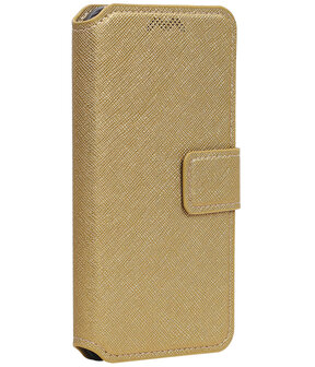 Goud Samsung Galaxy A3 2017 TPU wallet case booktype hoesje HM Book