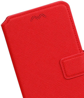 Rood Hoesje voor Huawei Y5 / Y6 2017 TPU wallet case booktype HM Book