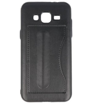 Samsung Galaxy J3 2016 Stand TPU back case hoesje Zwart