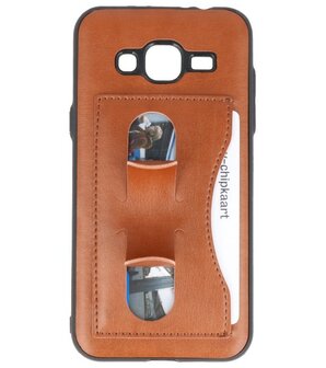 Samsung Galaxy J3 2016 Stand TPU back case hoesje Bruin