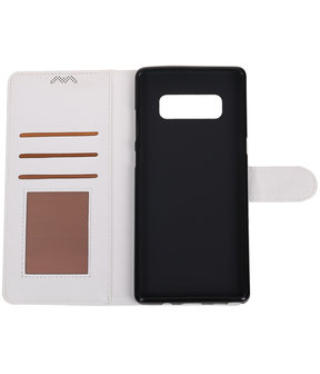 Wit Portemonnee booktype hoesje Samsung Galaxy Note 8