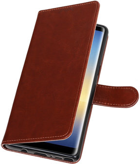 Bruin Portemonnee booktype hoesje Samsung Galaxy Note 8