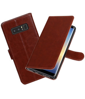 Bruin Portemonnee booktype hoesje Samsung Galaxy Note 8