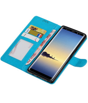 Turquoise Portemonnee booktype hoesje Samsung Galaxy Note 8