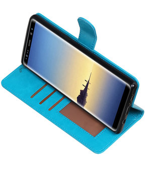 Turquoise Portemonnee booktype hoesje Samsung Galaxy Note 8