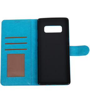 Turquoise Portemonnee booktype hoesje Samsung Galaxy Note 8