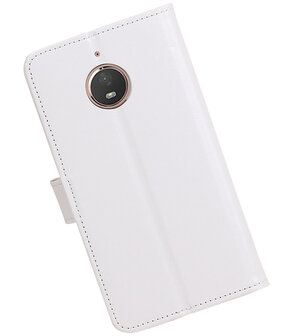 Wit Portemonnee booktype Hoesje voor Motorola Moto E4 Plus