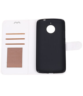 Wit Portemonnee booktype Hoesje voor Motorola Moto E4 Plus
